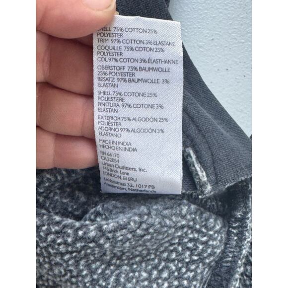 We The Free People Zuma Hooded Sweatshirt XS Pullover Gray Pocket Boho Distress - Picture 8 of 11